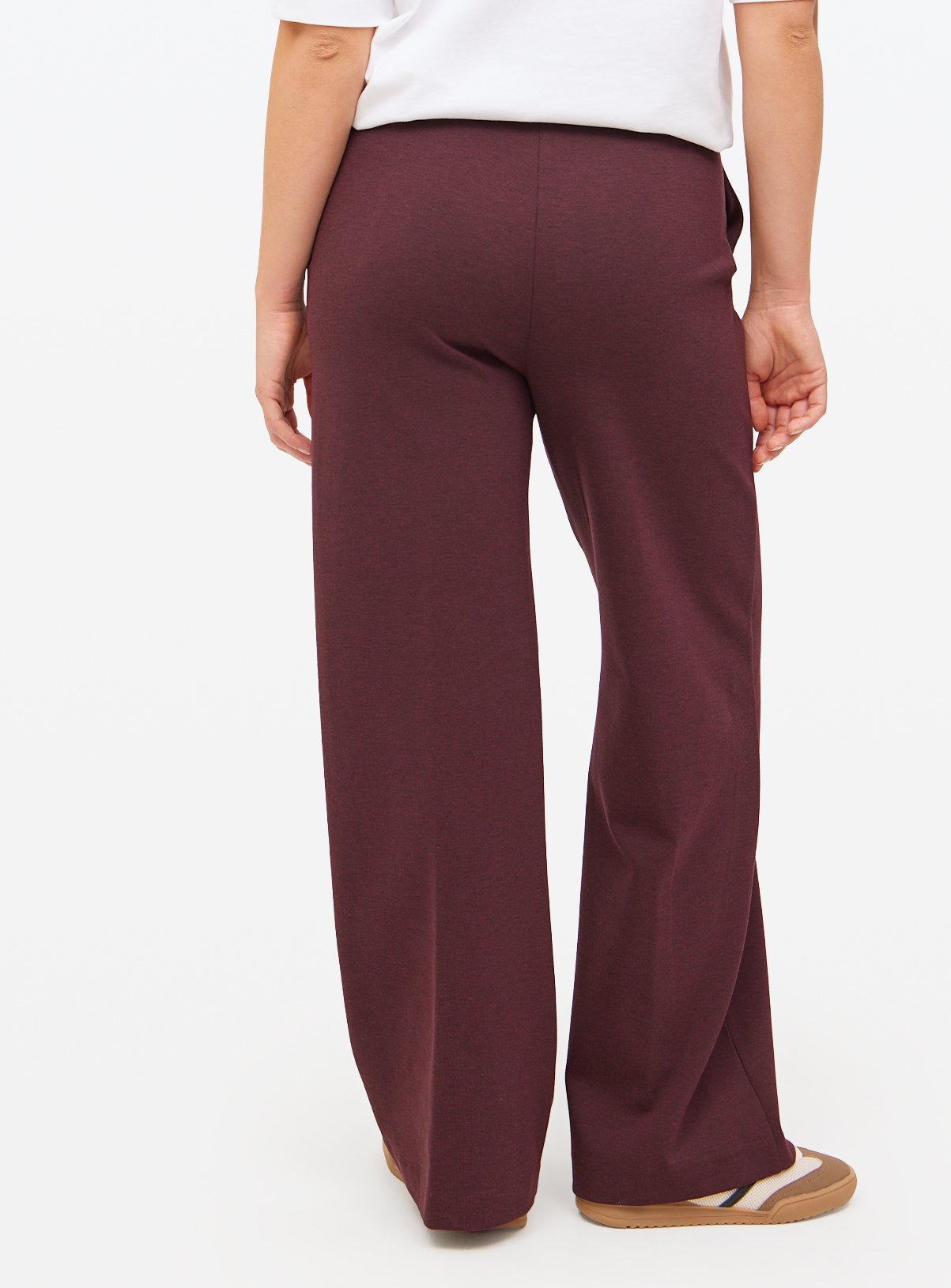 Burgundy Wide Leg Ponte Trousers 18R - Image 4 thumbnail